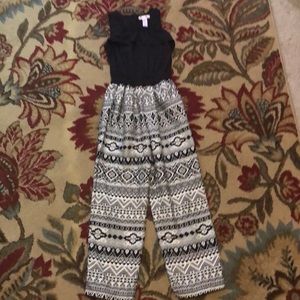 Black and white jumpsuit